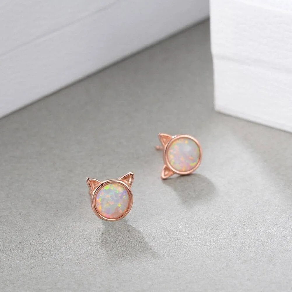 Cat Ears Stud Earrings