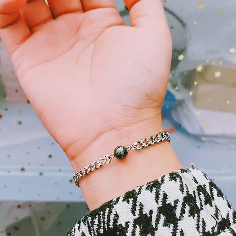 Name Initial Magnetic Connecting Bracelets for Couples